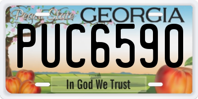 GA license plate PUC6590