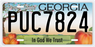 GA license plate PUC7824