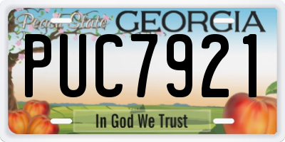 GA license plate PUC7921