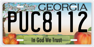 GA license plate PUC8112