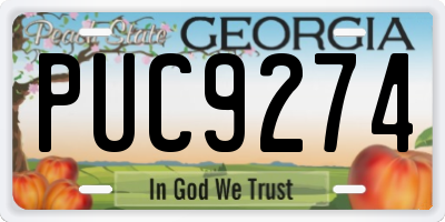 GA license plate PUC9274
