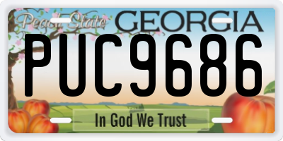 GA license plate PUC9686