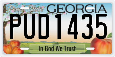 GA license plate PUD1435