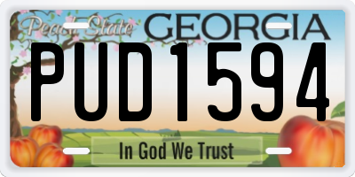 GA license plate PUD1594
