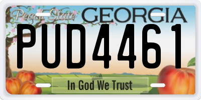 GA license plate PUD4461