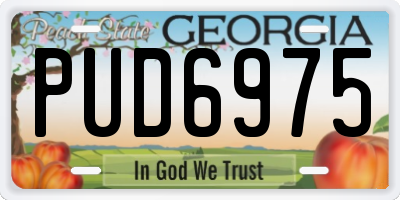 GA license plate PUD6975