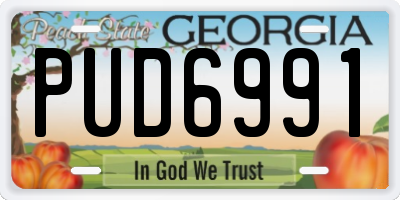 GA license plate PUD6991