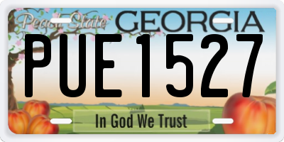 GA license plate PUE1527