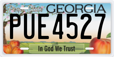 GA license plate PUE4527
