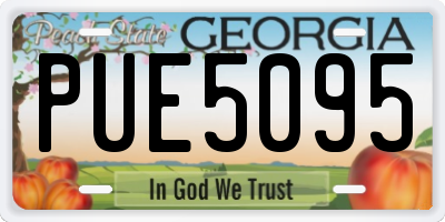 GA license plate PUE5095
