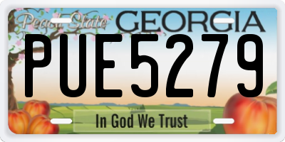 GA license plate PUE5279