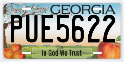 GA license plate PUE5622