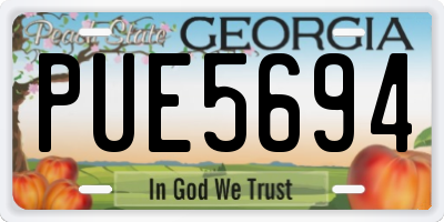 GA license plate PUE5694