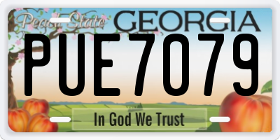 GA license plate PUE7079