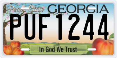 GA license plate PUF1244