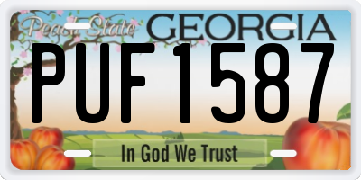 GA license plate PUF1587