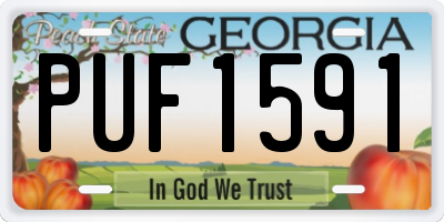 GA license plate PUF1591