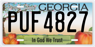 GA license plate PUF4827