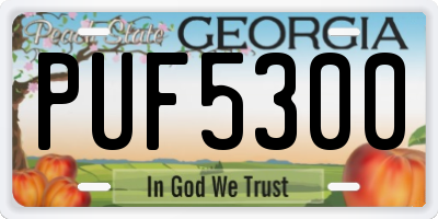 GA license plate PUF5300