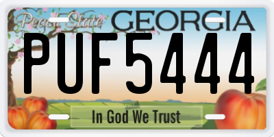 GA license plate PUF5444