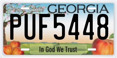 GA license plate PUF5448