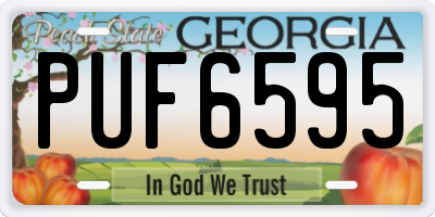 GA license plate PUF6595