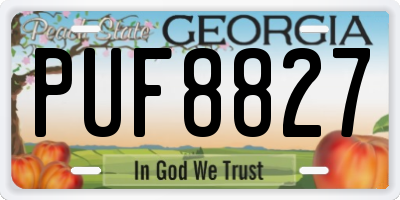 GA license plate PUF8827