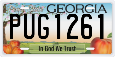 GA license plate PUG1261