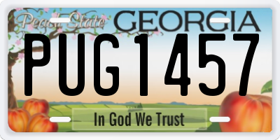 GA license plate PUG1457