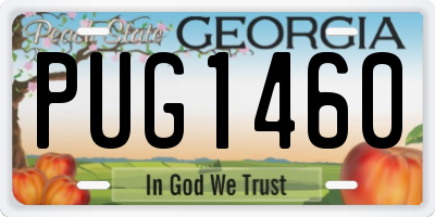 GA license plate PUG1460