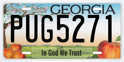 GA license plate PUG5271