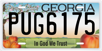 GA license plate PUG6175
