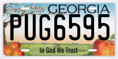 GA license plate PUG6595
