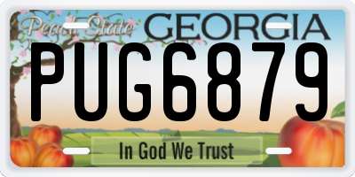 GA license plate PUG6879