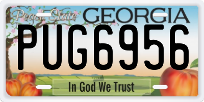 GA license plate PUG6956