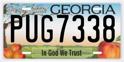 GA license plate PUG7338
