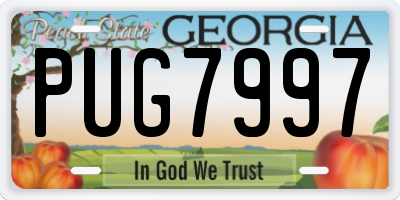 GA license plate PUG7997