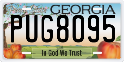 GA license plate PUG8095