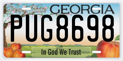 GA license plate PUG8698