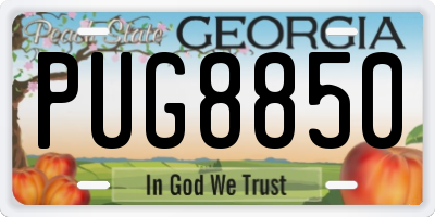 GA license plate PUG8850