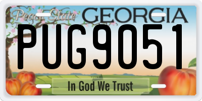 GA license plate PUG9051