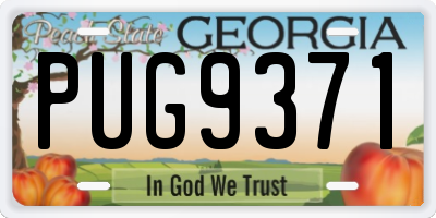 GA license plate PUG9371