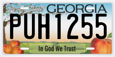 GA license plate PUH1255