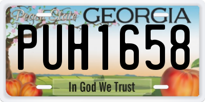 GA license plate PUH1658