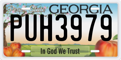 GA license plate PUH3979