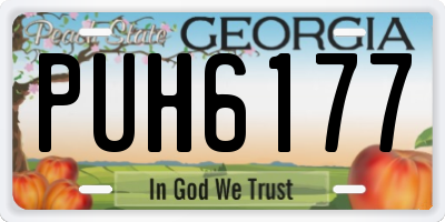 GA license plate PUH6177