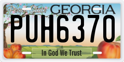 GA license plate PUH6370