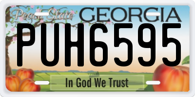 GA license plate PUH6595