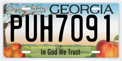 GA license plate PUH7091