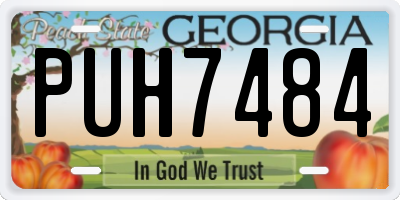 GA license plate PUH7484
